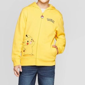 Kids L Pikachu Zipper Sweater